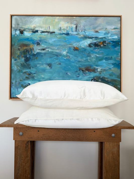 Pair of Sammy Regular Duo Flip Silk + Linen Pillow Cases