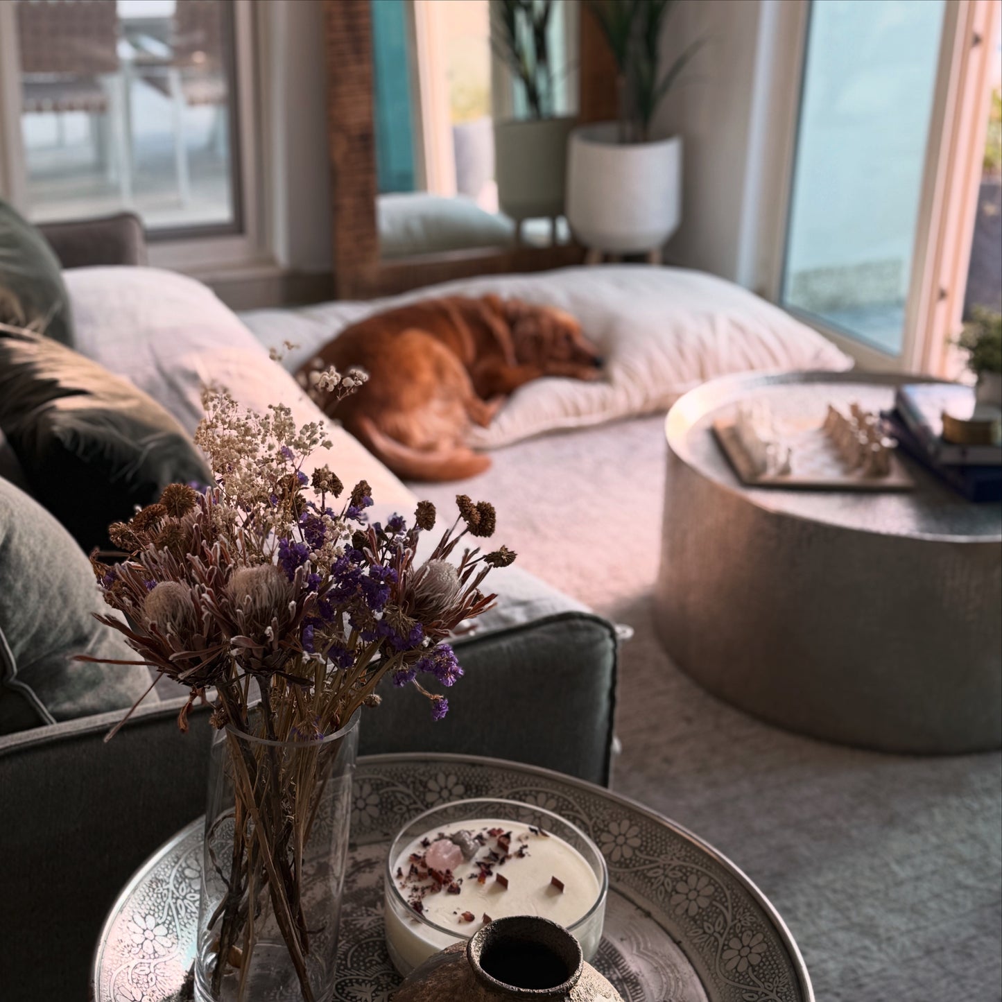 The GiGi Large Linen Floor Bed
