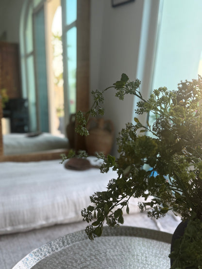 French Stripe GiGi Large Linen Floor Bed