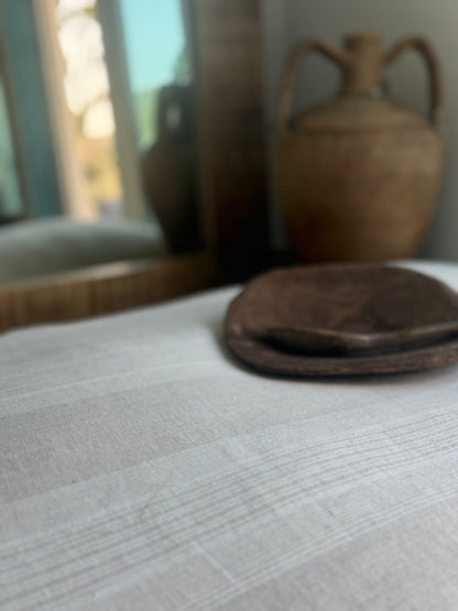 French Stripe GiGi Large Linen Floor Bed