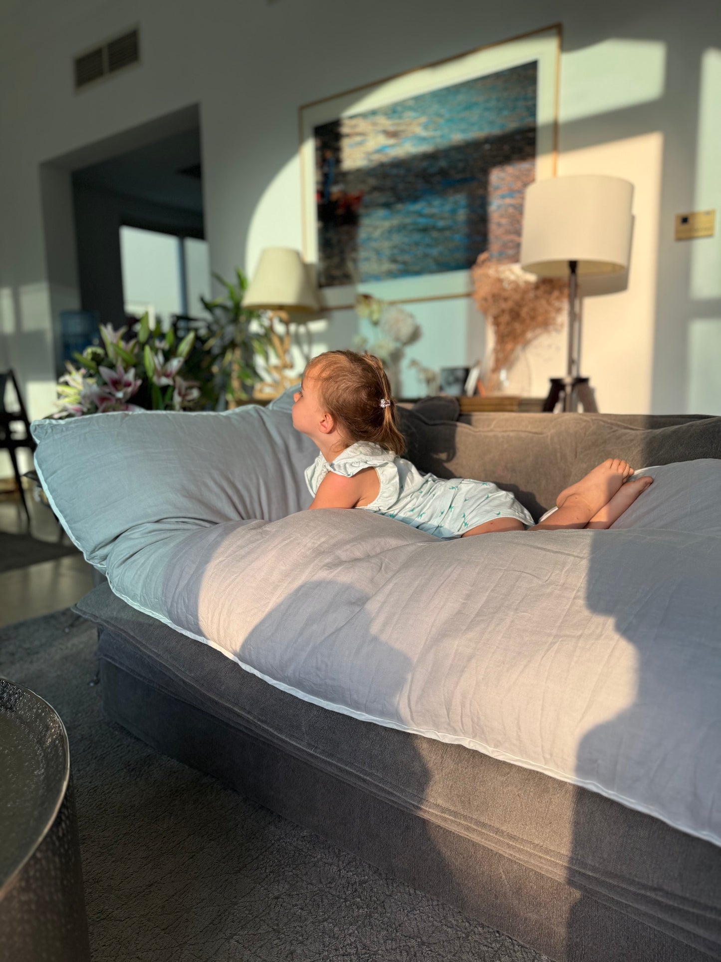 The Harrison Small Linen Bed