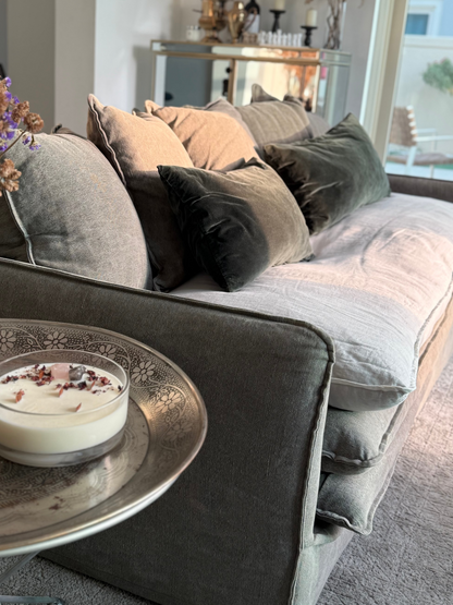 Blush GiGi Large Linen Floor Bed