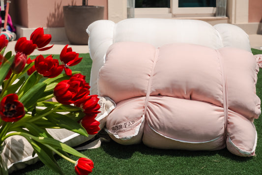 Blush Harrison Small Linen Bed